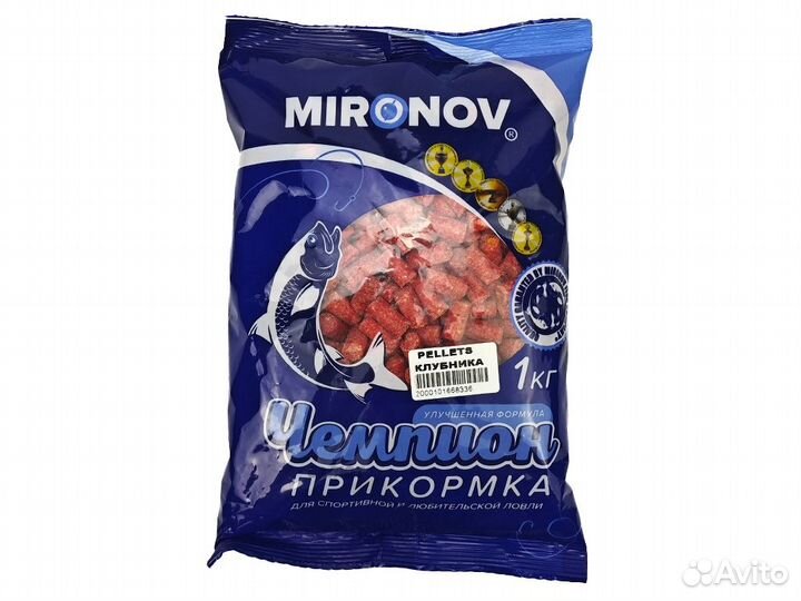 Прикормка Mironov Чемпион 1,0кг в гранулах №2 (Клу