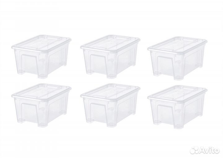 Контейнеры с крышкой икеа самла (новые), 5л 6шт