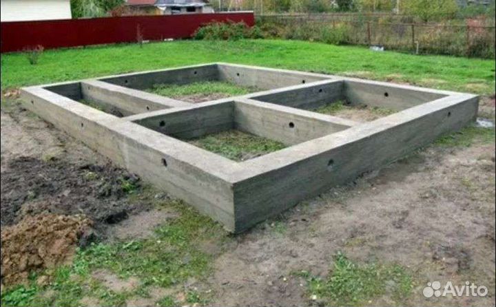 Заливка фундамента