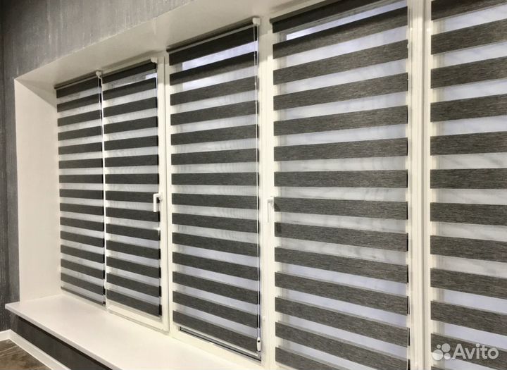 Рулонные шторы день ночь