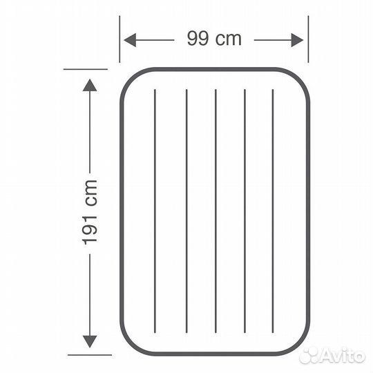 Надувной матрас 99х191х25 см Intex 64101