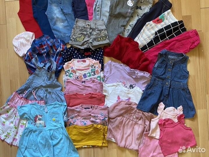 Большой пакет одежды для девочки 86-92