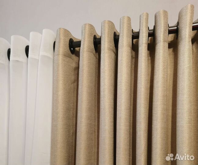Шторы готовые на Люверсах кольцах. Все размеры