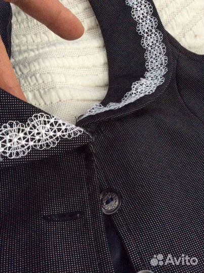 Школьная форма серая 128 134 жилет юбка