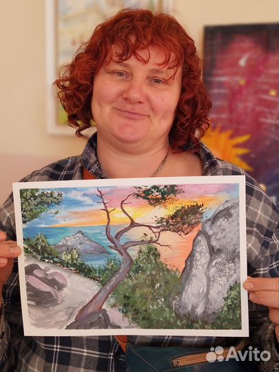 Картина гуашью