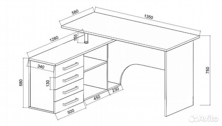 Стол компьютерный Алькор новый от производителя
