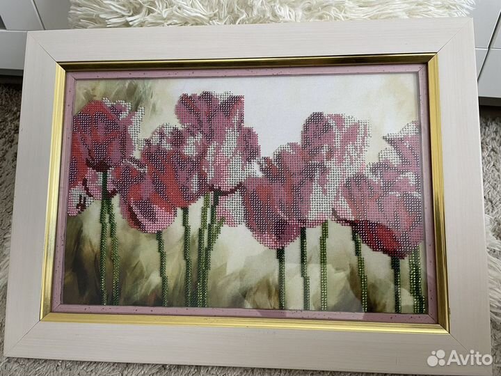 Картины из бисера в раме