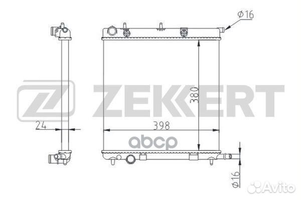 Радиатор охл. дв. Citroen C2 03- C3 I II 02
