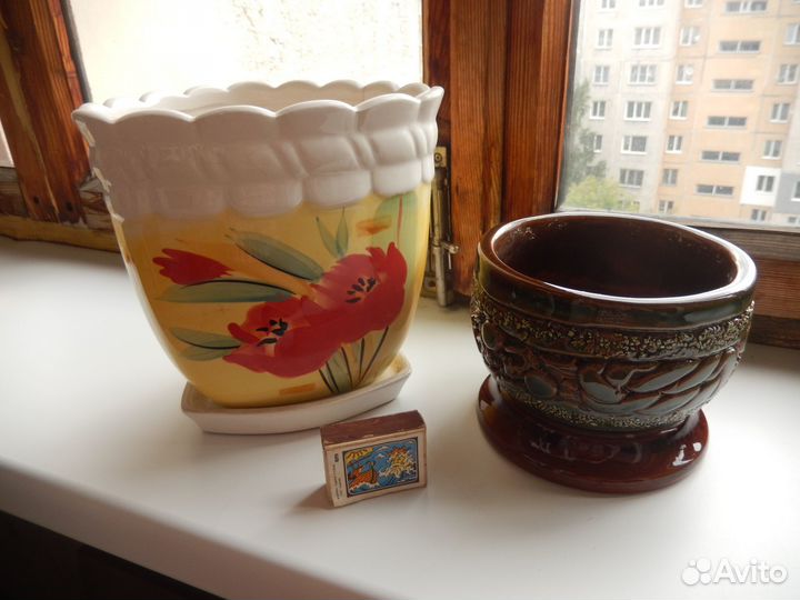 Керамические цветочные горшки