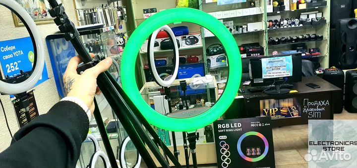 Кольцевая Лампа 56 см со Штативом MJ-56 v.2