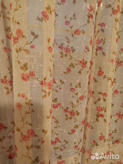 Тюль в цветочек