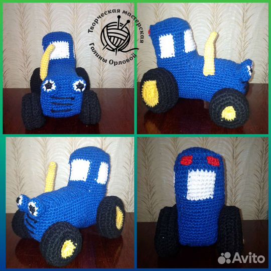 Развивающий синий трактор