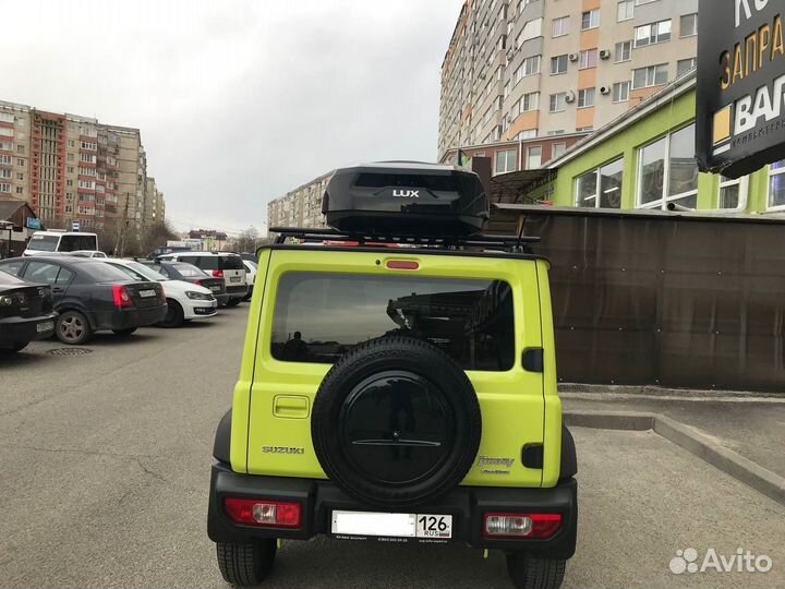 Автобокс на крышу LUX черный глянец