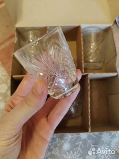 Хрустальные стопки 5 шт