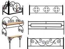 Оградки ритуальные на кладбище + скамейка и стол