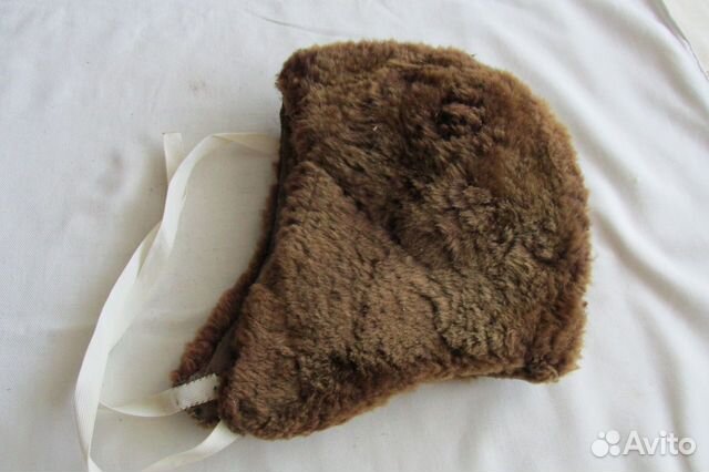 Зимняя детская шапка из овчины из СССР