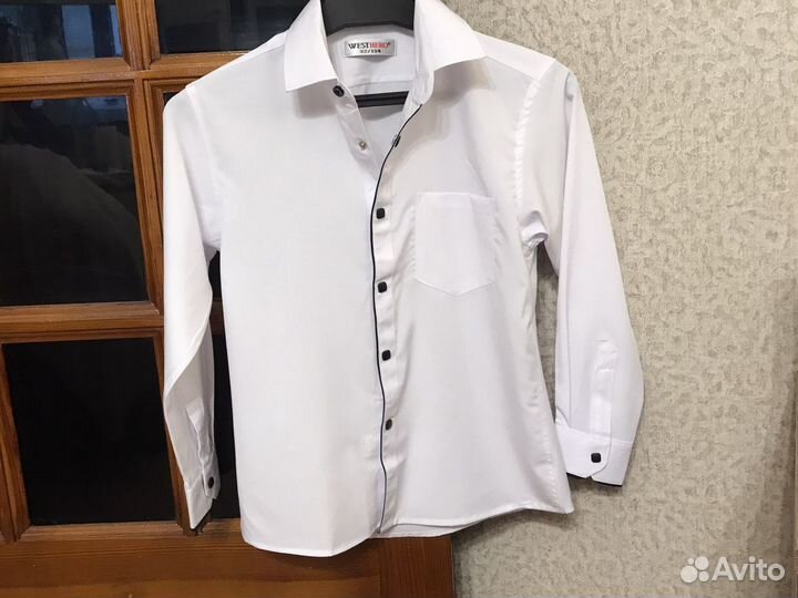 Рубашки школьные для мальчика (рост 146, 158)