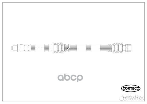 Шланг торм. Fr BMW X5(E70) X6 07- 19036340 Corteco