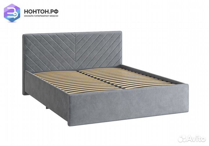 Кровать Сандра 2 1.6 м серая