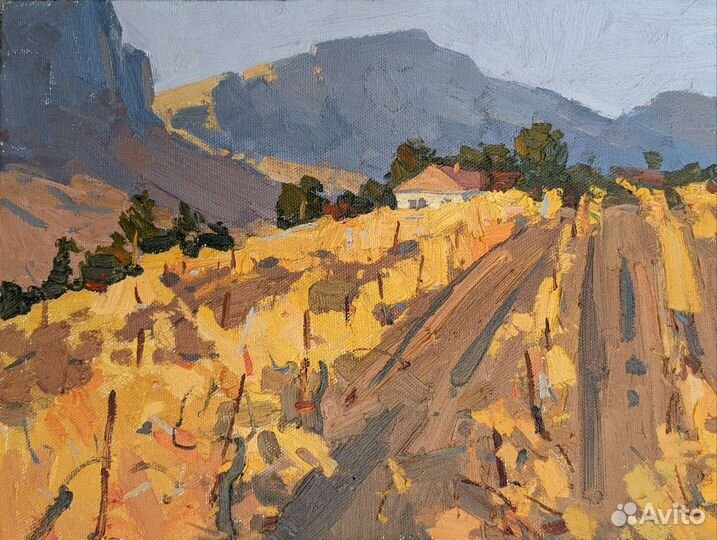 Картина маслом на холсте крымский пейзаж