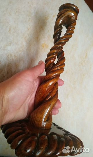 Подсвечник деревянный, интерьерный