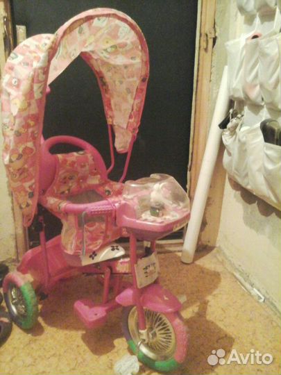 Велосипед трехколесный yatono sweets с ручкой