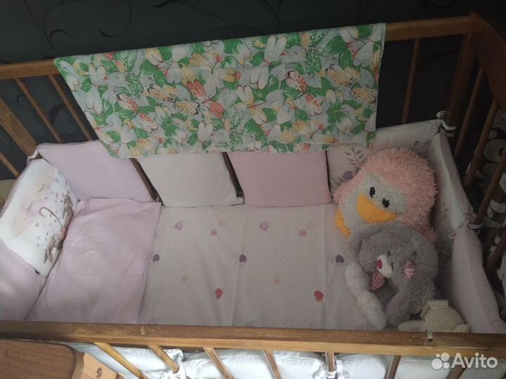 Детская кроватка с комодом бу