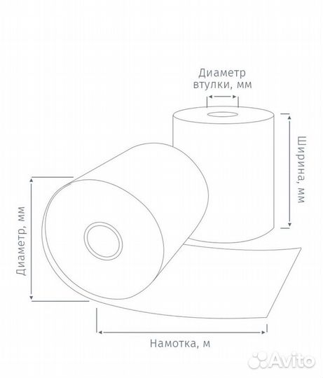 Чековая лента 57х30