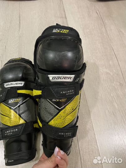 Щитки хоккейные bauer ultrasonic детские размер 9