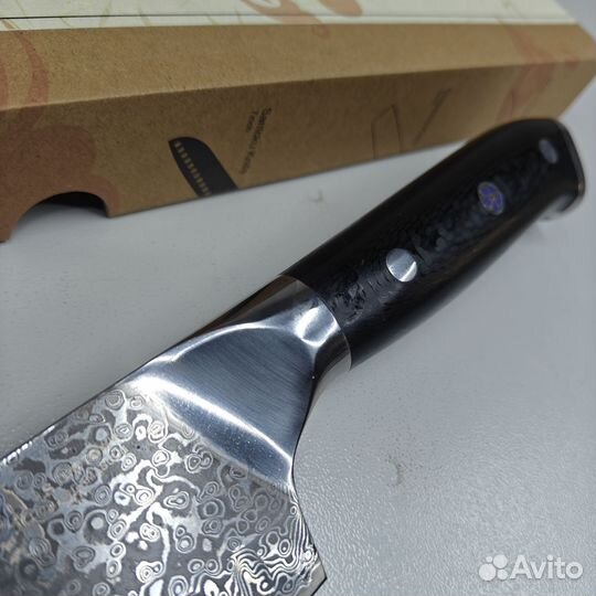 Профессиональный кухонный нож Santoku 18см VG10