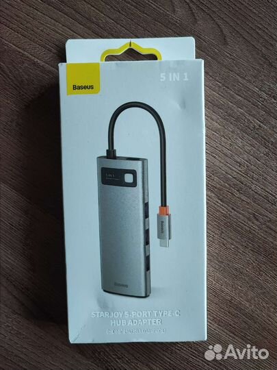 USB хаб 5-in-1 Baseus Hub 4K/60Hz MacBook