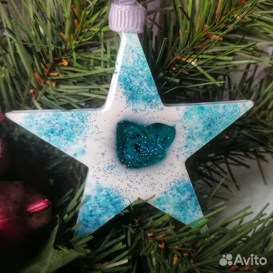 Елочные игрушки из эпоксидной смолы
