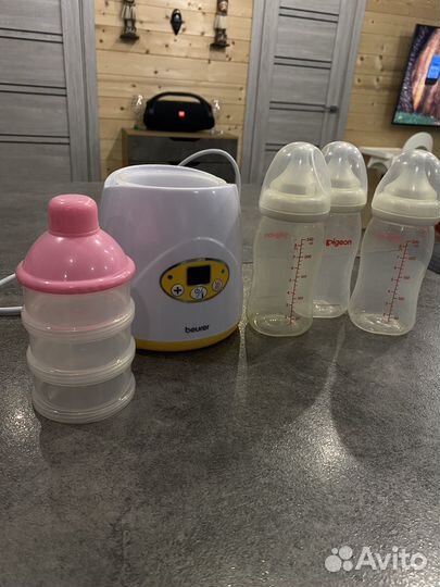 Подогреватель + Бутылочки + контейнер для смеси