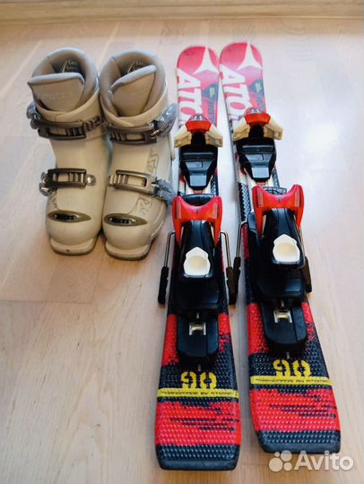 Горные лыжи и ботинки детские