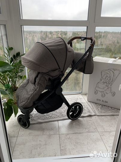 Коляска be2me elsa темно-серая