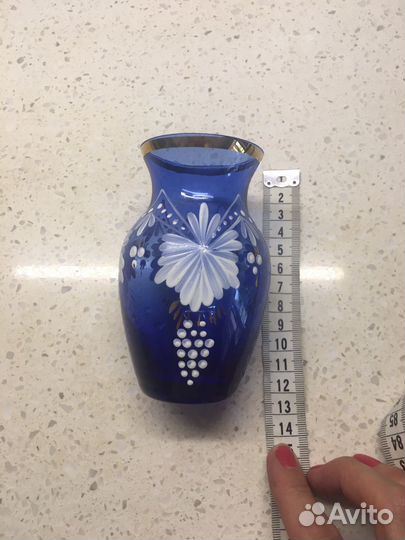 Ваза цветное стекло СССР