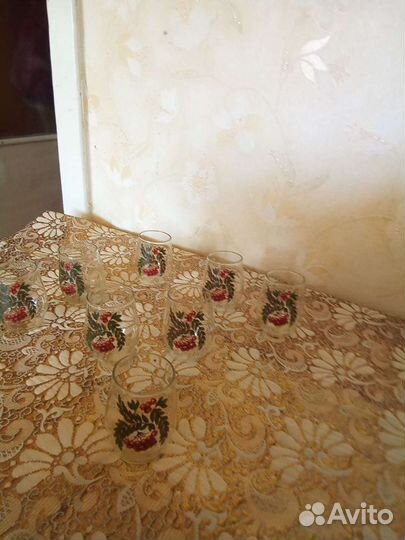 Рюмки стопки, хрустальные и цветное стекло СССР