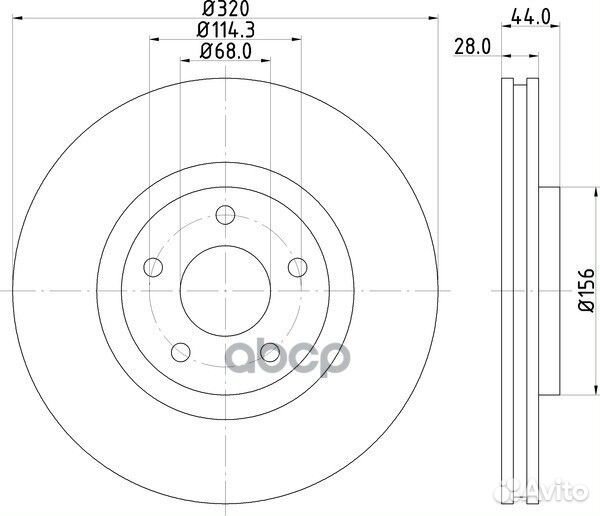 Диск тормозной перед ND2042K nisshinbo