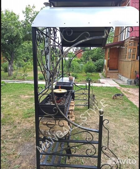 Мангал с крышей