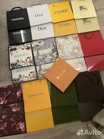 Коробки пакеты gucci dior fendi chanel LV