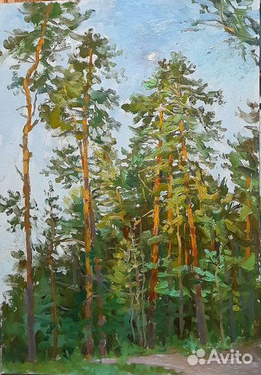 Картина маслом на картоне 40х50