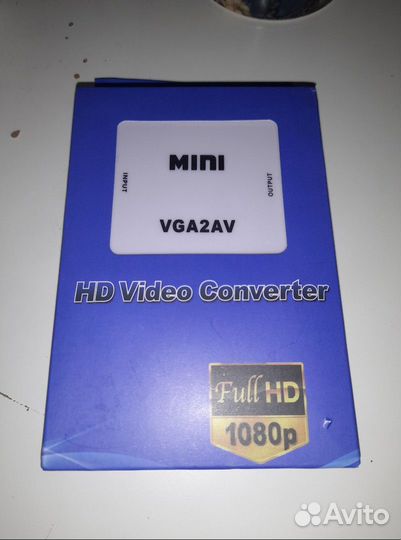 Конвертер переходник на тюльпаны vga rca vga2av