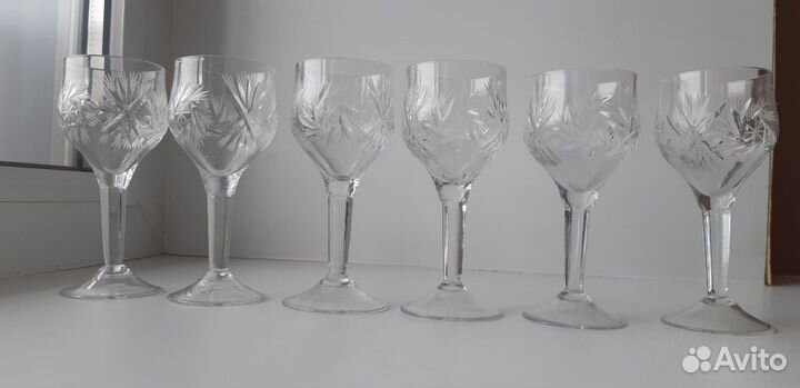 Хрустальные рюмки на ножке СССР