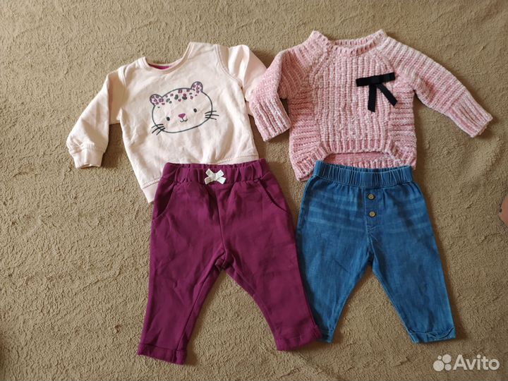 Пакет осенних вещей для девочки 68 74 см