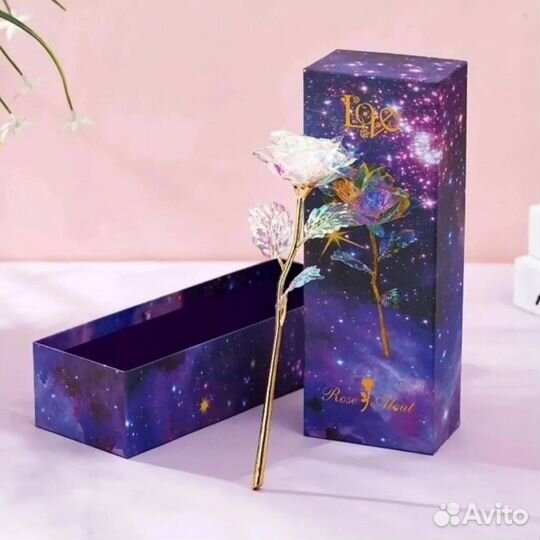 Хрустальый цветок с огоньком