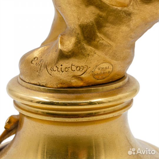 Антикварная бронзовая скульптура Мариотон Эжен