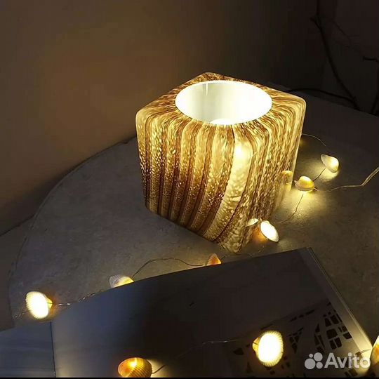 Лампа винтажная в форме куба Германия