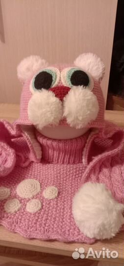 Шапочка для девочки 5-9лет, весна-осень