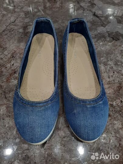 Кеды джинсовые