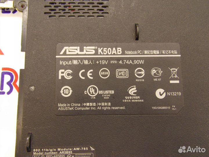 Крышка поддона для ноутбука asus K50AB